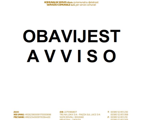 AVVISO - TRASPORTO CARICHI