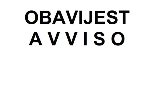 OBAVIJEST GRADSKA TRŽNICA POZIV UGOVORNIM KORISNICIMA PROSTORA C 2022