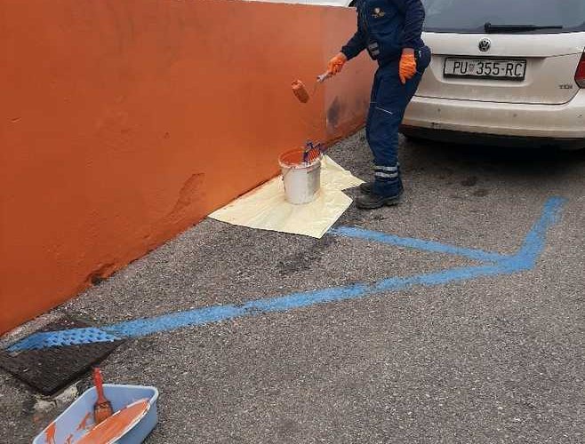 Verniciatura della facciata